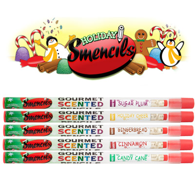 Holiday Smencils set of 5 Holiday Smencils set of 5