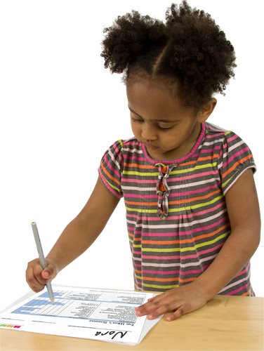 Nora Checks Off Her Schedule making a checklist for homeschooling